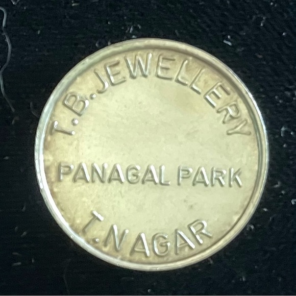 Sterling Silver Coin with Hindu Prosperity Deity Lakshmi- Made in India - Picture 6 of 6